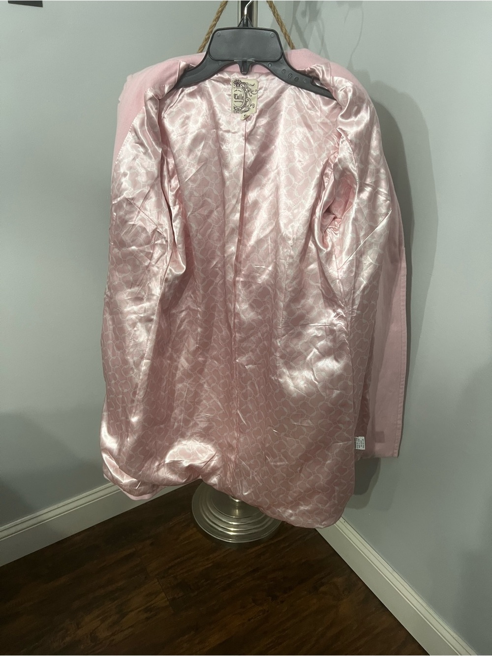 Anthropologie Tulle Pink Wool Pea Coat with Button Front - Picture 4 of 12